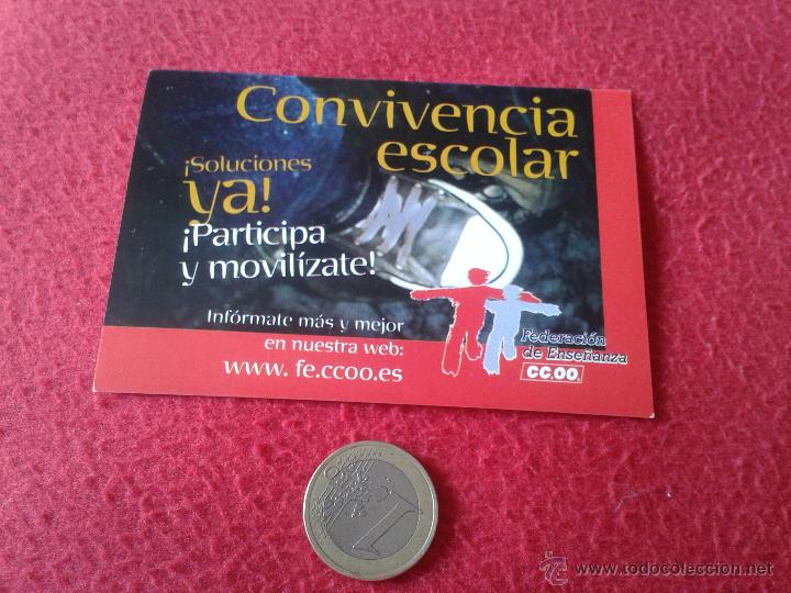 Sammlung von Aufklebern: PEGATINA POLITICA SINDICAL REIVINDICATIVA CONVIVENCIA ESCOLAR CCOO COMISIONES OBRERAS