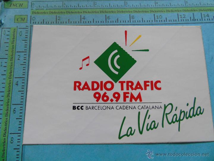 Autocollants de collection: PEGATINA DE RADIO TELEVISI&Oacute;N. RADIO TR&Aacute;FICO TRAFIC. BCC BARCELONA CADENA CATALANA