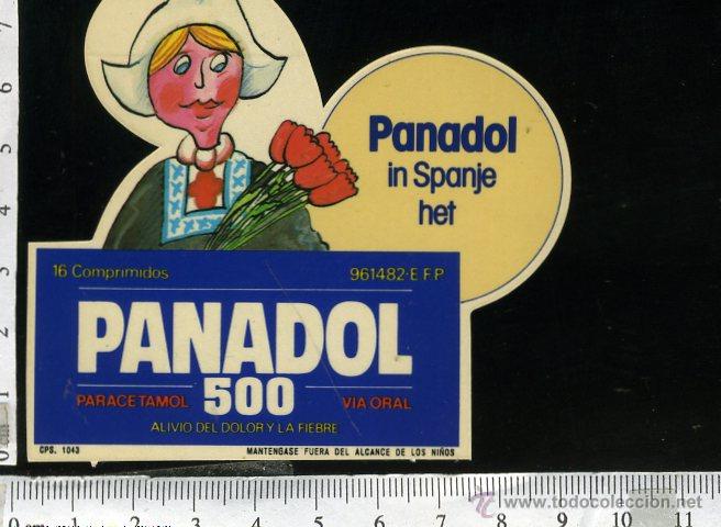 Pegatinas de colecci&oacute;n: PEGATINA PANADOL 500 PARACETAMOL, SIN PEGAR CON SU PROTECTOR TRASERO