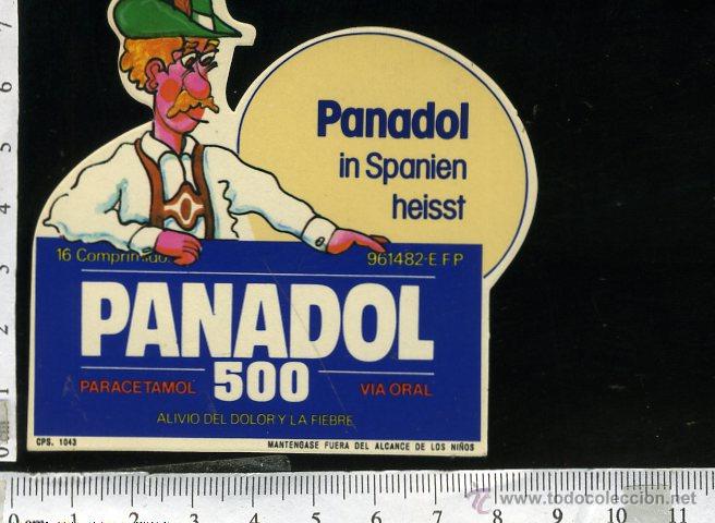 Pegatinas de colecci&oacute;n: PEGATINA PANADOL 500 PARACETAMOL, SIN PEGAR CON SU PROTECTOR TRASERO