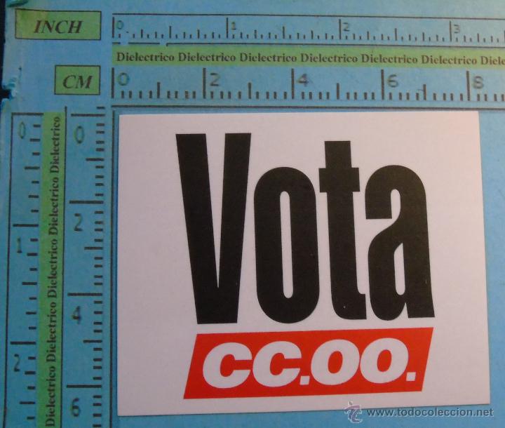 Autocolantes de cole&ccedil;&atilde;o: PEGATINA ADHESIVO POL&Iacute;TICO SINDICAL. CCOO COMISIONES OBRERAS
