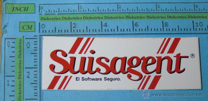 Pegatinas de colecci&oacute;n: PEGATINA DE INFORM&Aacute;TICA. SUISAGENT EL SOFTWARE SEGURO - Foto 1