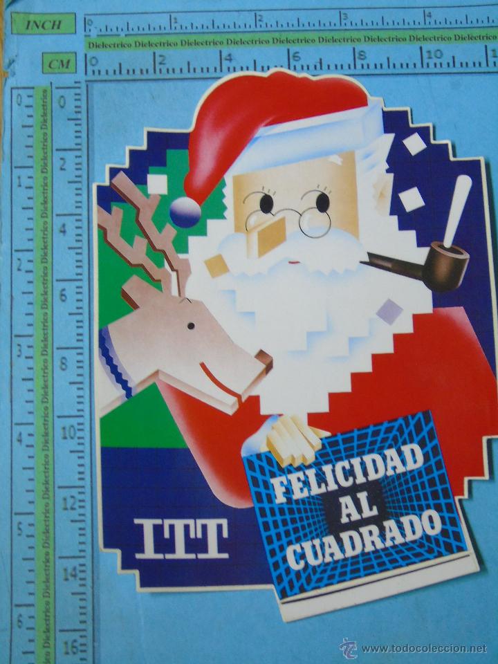 Sammlung von Aufklebern: PEGATINA DE INFORM&Aacute;TICA. ITT FELICIDAD AL CUADRADO. PAPA NOEL CON PIPA