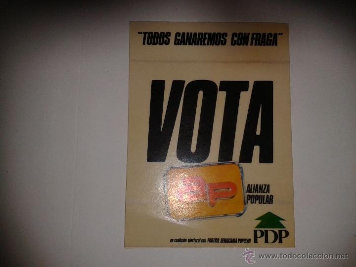 Pegatinas de colecci&oacute;n: PEGATINA POLITICA - ALIANZA POPULAR -PDP