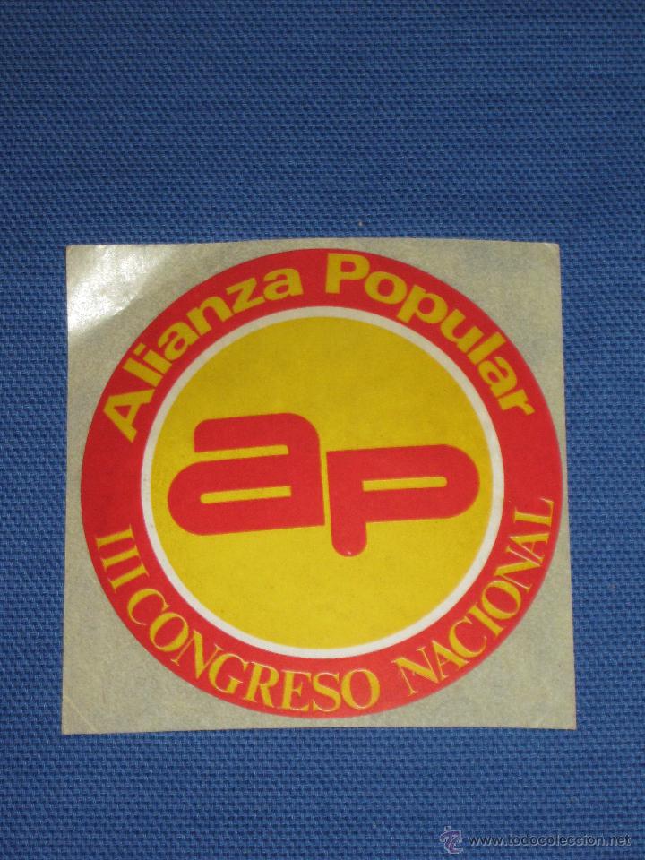Pegatinas de colecci&oacute;n: PEGATINA POLITICA - ALIANZA POPULAR - III CONGRESO NACIONAL