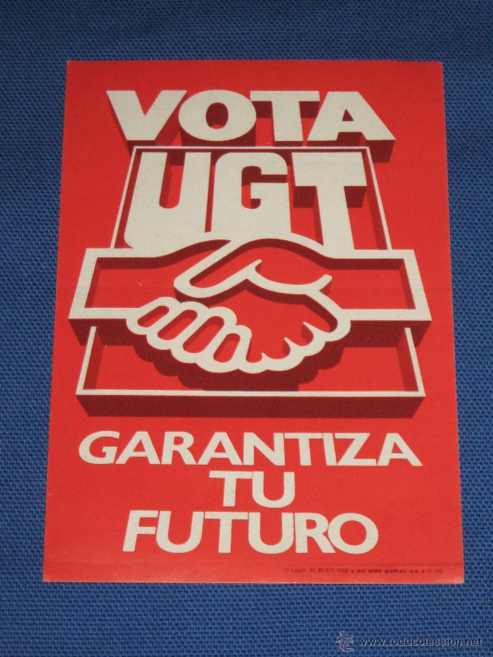 Pegatinas de colecci&oacute;n: PEGATINA POLITICA - UGT - GARANTIZA TU FUTURO