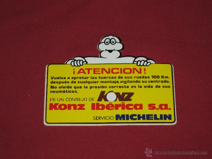 Pegatinas de colecci&oacute;n: PEGATINA SERVICIO MICHELIN - KONZ IBERICA S.A.