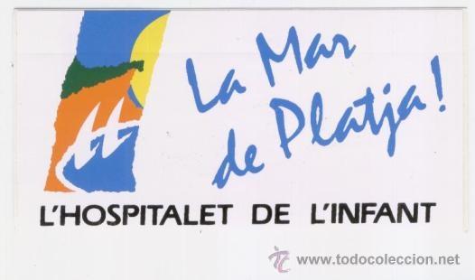 Pegatinas de colecci&oacute;n: L'HOSPITALET DE L'INFANT, PLATJA. PEGATINA, ADHESIVO. MEDIDAS: 12 x 6 CMS. A&Ntilde;OS 90.