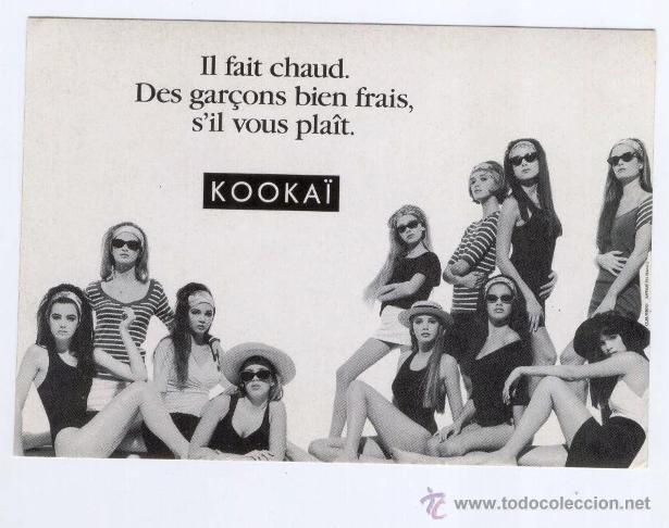 Pegatinas de colecci&oacute;n: *KOOKA&Iuml;*, TIENDAS ROPA. PEGATINA, ADHESIVO. MEDIDAS: 15 x 10,5 CMS. A&Ntilde;OS 90.