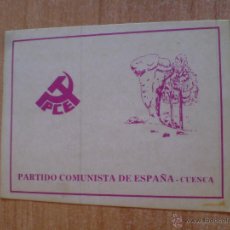 Pegatinas de colección: PEGATINA POLITICA PARTIDO COMUNISTA DE ESPAÑA - CUENCA
