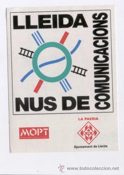 Pegatinas de colecci&oacute;n: LLEIDA, NUS DE COMUNICACIONS. PEGATINA, ADHESIU. MEDIDAS: 10,5 x 8 CMS. A&Ntilde;OS 90.