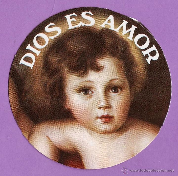 Pegatinas de colecci&oacute;n: adhesivo / pegatina - ni&ntilde;o jesus...dios es amor - ed. afa - sin pegar - a&ntilde;os 80