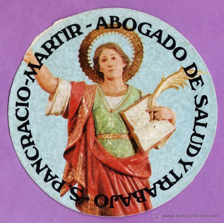 Pegatinas de colecci&oacute;n: adhesivo / pegatina - san pancracio...abogado de salud y trabajo - ed. afa - sin pegar - a&ntilde;os 80