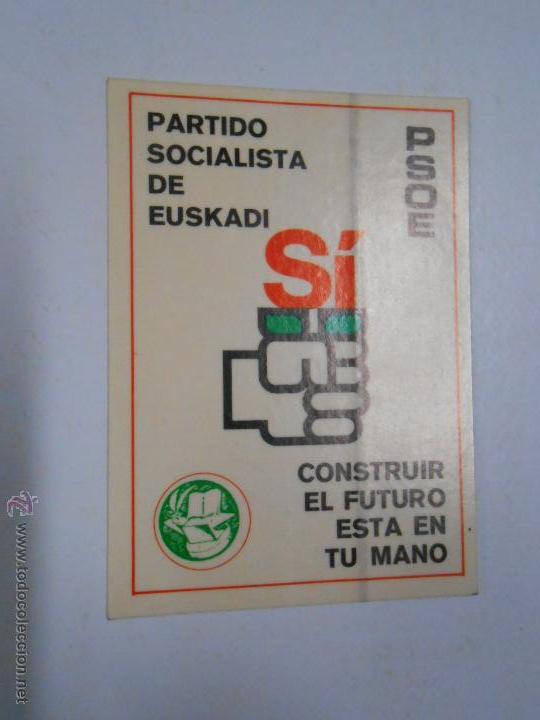 Pegatinas de colecci&oacute;n: PEGATINA PARTIDO SOCIALISTA DE EUSKADI. CONSTRUIR EL FUTURO. A&Ntilde;OS 80. TDKP2