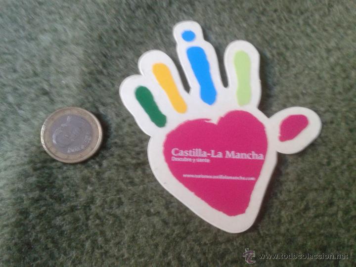 Pegatinas de colecci&oacute;n: PEGATINA TROQUELADA ADHESIVO STICKER CASTILLA LA MANCHA DESCUBRE Y SIENTE TENGO MAS PEGATINAS