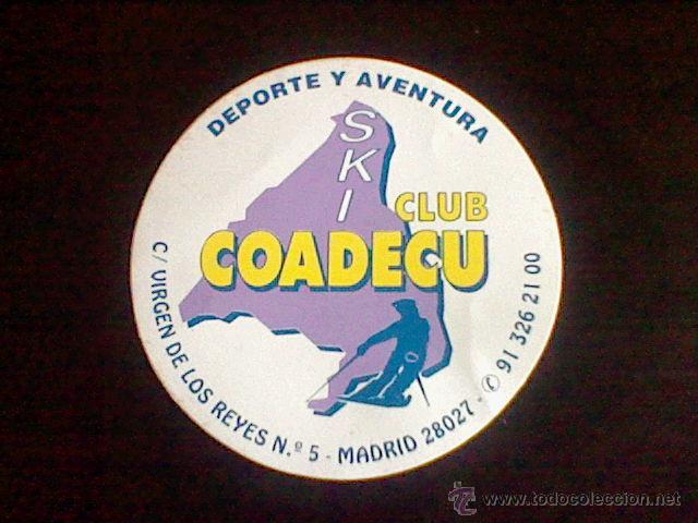 Pegatinas de colecci&oacute;n: pegatina grupo coadecu deporte y aventura  ski 9 cms *p1