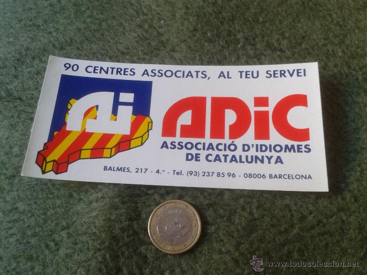 Pegatinas de colecci&oacute;n: PEGATINA ADHESIVO STICKER ADIC ASSOCIACIO IDIOMES IDIOMAS CATALUNYA TENGO MAS PEGATINAS VER LOTES