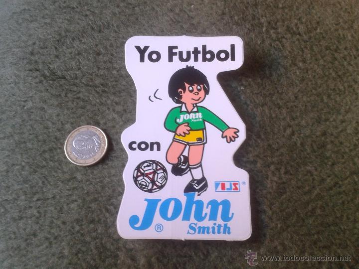 Pegatinas de colecci&oacute;n: PEGATINA ADHESIVO STICKER TROQUELADA YO FUTBOL CON JOHN SMITH JS TENGO MAS PEGATINAS VEAN MIS LOTES