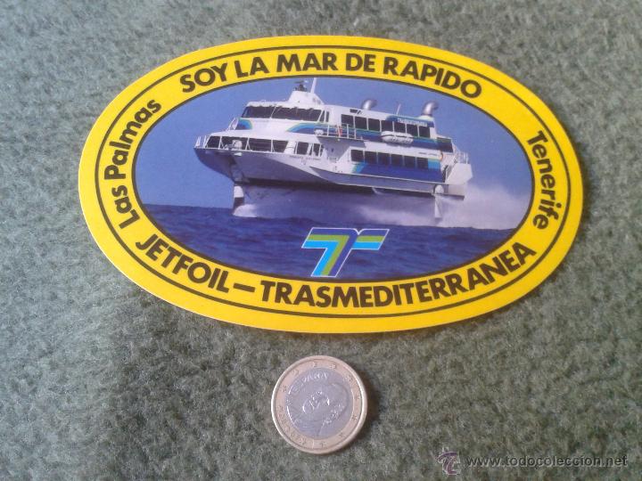 Collection stickers: PEGATINA ADHESIVO STICKER JETFOIL TRASMEDITERRANEA LAS PALMAS TENERIFE TENGO MAS PEGATINAS VER LOTES