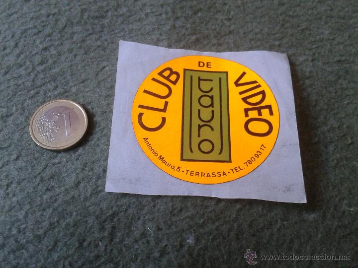 Pegatinas de colecci&oacute;n: ANTIGUA PEGATINA ADHESIVO STICKER TENGO MAS PEGATINAS VER LOTES CLUB DE VIDEO TAURO TERRASSA ESCASA