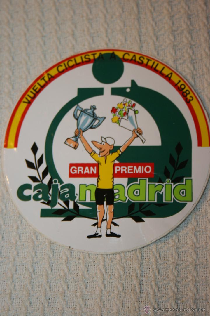 Pegatinas de colecci&oacute;n: Pegatina Vuelta ciclista a Castilla 1983. Gran premio Caja de Madrid