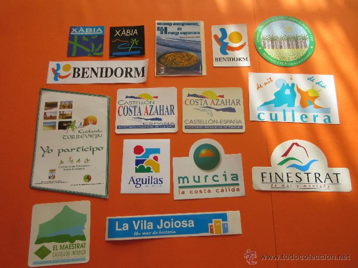 Pegatinas de colecci&oacute;n: PEGATINAS - ADHESIVOS - TURISTICOS VALENCIA XABIA BENIDORM ELCHE AGUILAS CULLERA CASTELLON MAESTRAT