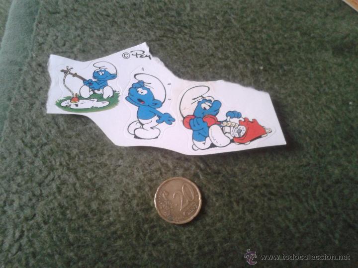 Pegatinas de colecci&oacute;n: PEGATINA ADHESIVO STICKER TENGO PEGATINAS VER LOTES LOTE DE 3 PEGATINAS LOS PITUFOS PEYO ESCASAS