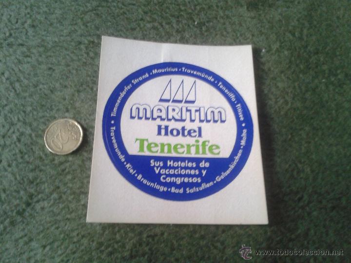 Pegatinas de colecci&oacute;n: PEGATINA ADHESIVO STICKER TENGO PEGATINAS VER LOTES MARITIM HOTEL TENERIFE ISLAS CANARIAS ESCASA
