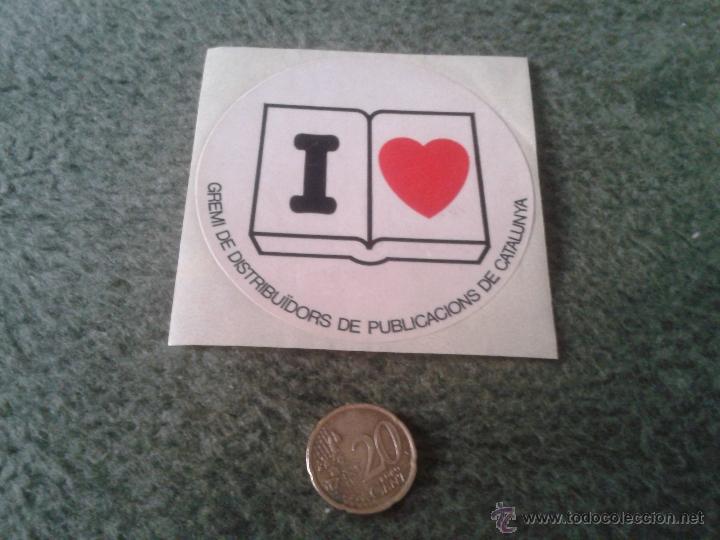 Pegatinas de colecci&oacute;n: PEGATINA ADHESIVO STICKER TENGO PEGATINAS I LOVE YO AMO DISTRIBUIDORS PUBLICACIONS CATALUNYA ESCASA