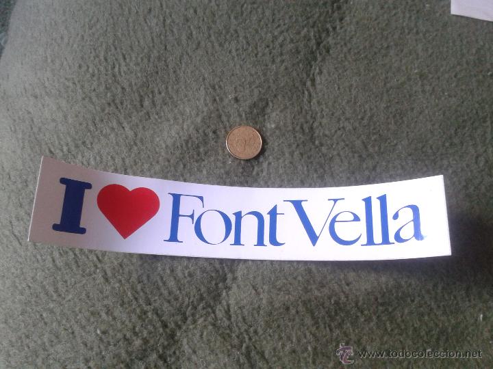 Pegatinas de colecci&oacute;n: PEGATINA ADHESIVO STICKER TENGO PEGATINAS VER LOTES AGUA FONT VELLA I LOVE YO AMO ESCASA PUBLICIDAD
