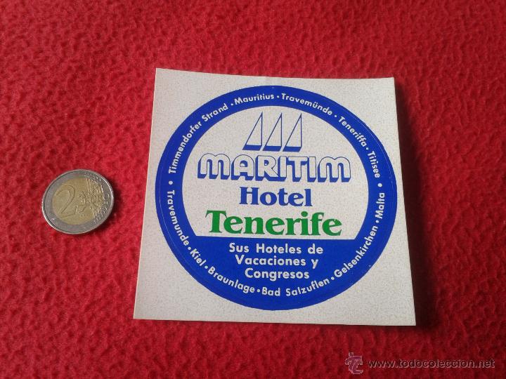 Pegatinas de colecci&oacute;n: PEGATINA ADHESIVO STICKER TENGO PEGATINAS VER LOTES HOTEL MARITIM TENERIFE ISLAS CANARIAS ESCASA