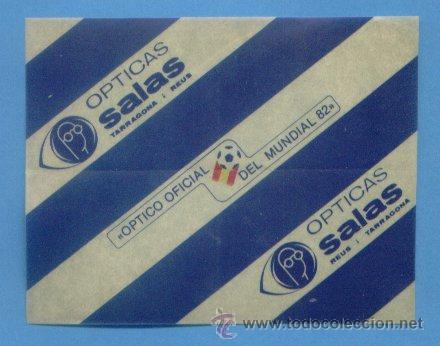 Pegatinas de colecci&oacute;n: PEGATINA ADHESIVO OPTICA SALAS TARRAGONA. OPTICO OFICIAL MUNDIAL 82 APROX. 8 X 10 CM. 1982 FUTBOL