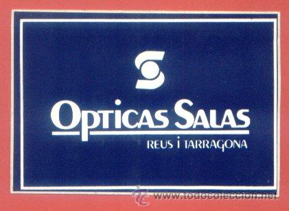 Pegatinas de colecci&oacute;n: PEGATINA ADHESIVO OPTICA SALAS TARRAGONA. REUS. APROX. 7 X 10 CM. A&Ntilde;OS 70-80.