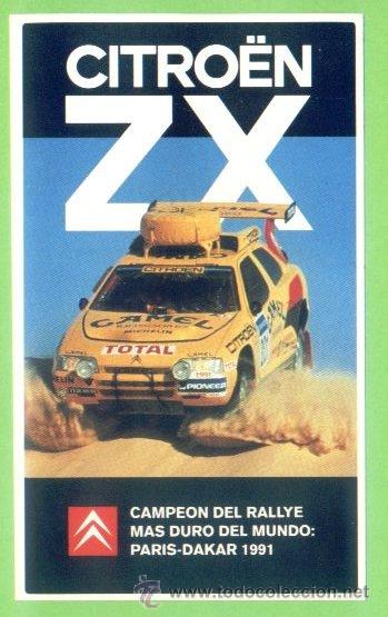 Pegatinas de colecci&oacute;n: PEGATINA ADHESIVO CITROEN ZX. RALLYE PARIS DAKAR 1991. APROX. 13 X 8 CM. COCHE.