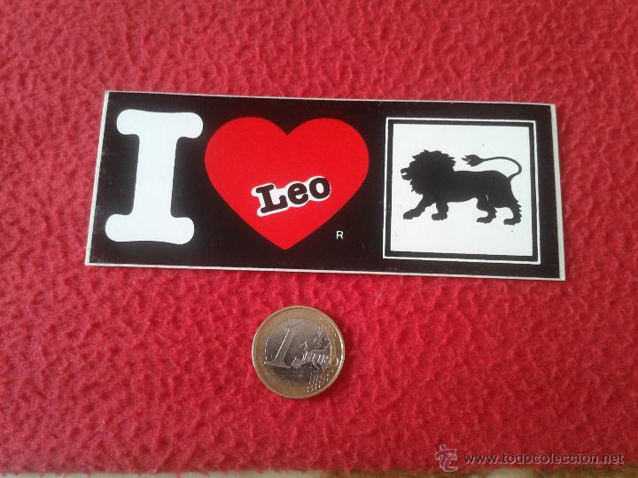 Pegatinas de colecci&oacute;n: PEGATINA ADHESIVO STICKER TENGO MAS PEGATINAS VER LOTES I LOVE YO AMO LEO LEON HOROSCOPO ESCASA