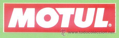 Pegatinas de colecci&oacute;n: PEGATINA ADHESIVO MOTUL ACEITES MOTOR. APROX. 11 X 3 CM. A&Ntilde;OS 80-90. LUBRICANTES COCHE MOTO.