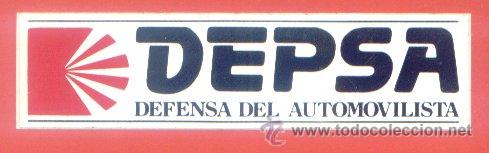 Pegatinas de colecci&oacute;n: PEGATINA ADHESIVO DEPSA. DEFENSA DEL AUTOMOVILISTA. SEGUROS. APROX. 3X11 CM. A&Ntilde;OS 80-90. MOTO. COCHE