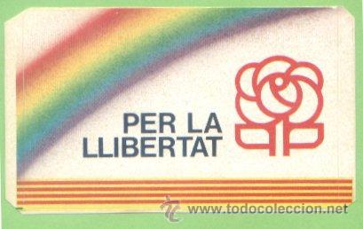 Sammlung von Aufklebern: PEGATINA ADHESIVO PSC. PARTIDO SOCIALISTA CATALUNYA. APROX. 9 X 6 CM. A&Ntilde;OS 80-90. POLITICA.