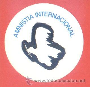 Autocolantes de cole&ccedil;&atilde;o: PEGATINA ADHESIVO AMNISTIA INTERNACIONAL. PALOMA DE LA PAZ. DERECHOS HUMANOS. DIAMETRO 7 CM. A&Ntilde;OS 80