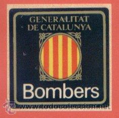 Sammlung von Aufklebern: PEGATINA ADHESIVO BOMBERS. GENERALITAT CATALUNYA. APROX. 5 X 5 CM. A&Ntilde;OS 90. BOMBEROS.