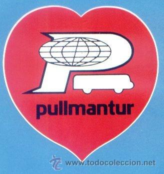 Autocolantes de cole&ccedil;&atilde;o: PEGATINA ADHESIVO PULLMANTUR VIAJES. APROX. 8 X 8 CM. A&Ntilde;OS 80-90. TURISMO.