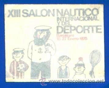 Pegatinas de colecci&oacute;n: PEGATINA ADHESIVO 13 SALON NAUTICO INTERNACIONAL BARCELONA 1975. NAUTICA.TURISMO.CARAVANING.DEPORTES