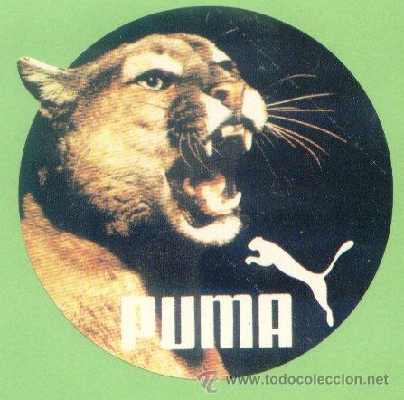 Pegatinas de colecci&oacute;n: PEGATINA ADHESIVO PUMA ROPA Y ZAPATILLAS DEPORTIVAS. DIAMETRO 10,5 CM. A&Ntilde;OS 80. DEPORTES.