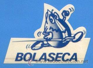 Pegatinas de colecci&oacute;n: PEGATINA ADHESIVO BOLASECA. PRODUCTOS ANTIHUMEDAD. BOLA SECA. APROX. 7 X 5 CM. A&Ntilde;OS 80. MURCIA.