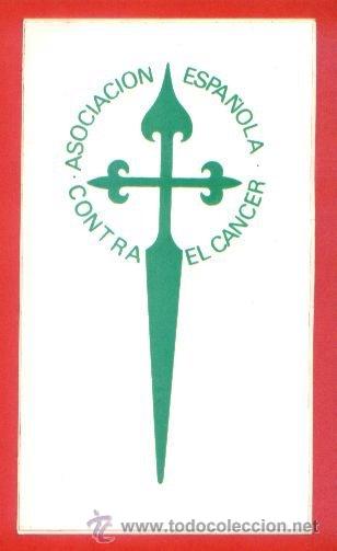 Pegatinas de colecci&oacute;n: PEGATINA ADHESIVO ASOCIACION ESPA&Ntilde;OLA CONTRA EL CANCER. APROX. 12 X 7 CM. A&Ntilde;OS 80.