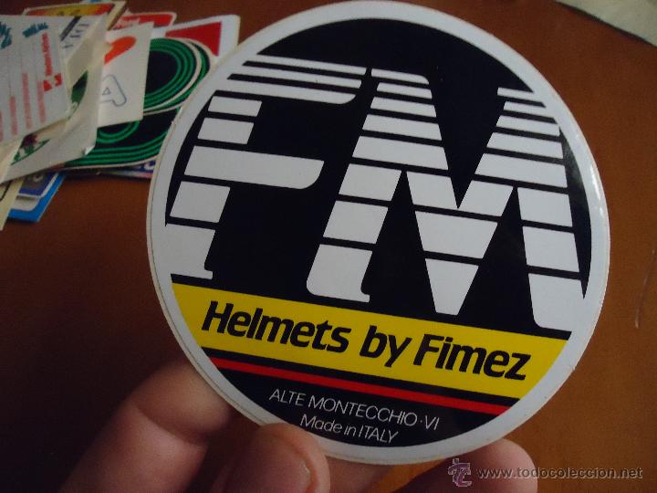 Pegatinas de colecci&oacute;n: ANTIGUA PEGATINA fm helmets by fimez italy