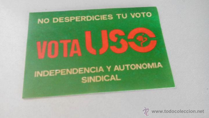 Pegatinas de colecci&oacute;n: PEGATINA POLITICA - VOTA USO -independencia y autonomia sindical