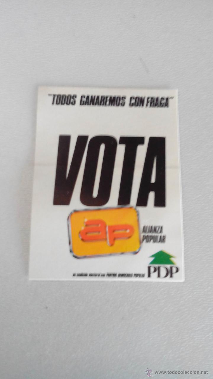 Autocollants de collection: PEGATINA POLITICA - todos ganaremos con fraga - pdp