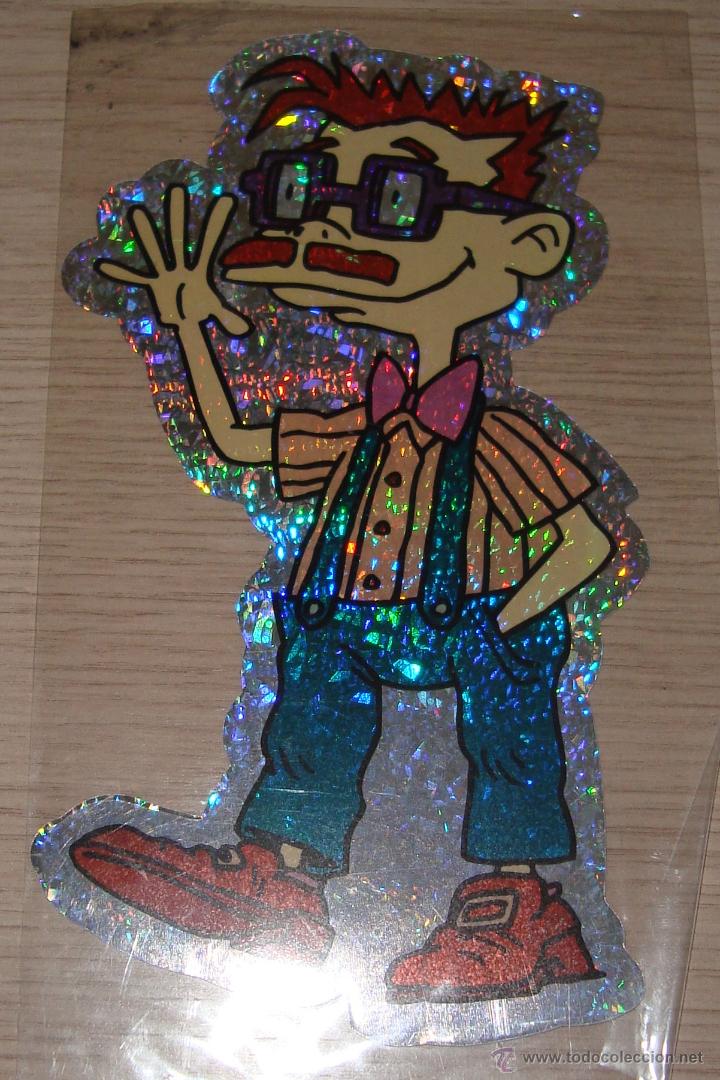 Collection stickers: PEGATINA HOLOGR&Aacute;FICA DE DIBUJOS ANIMADOS LOS RUGRATS Charles Norbert Chazz A&Ntilde;OS 90 SIN PEGAR