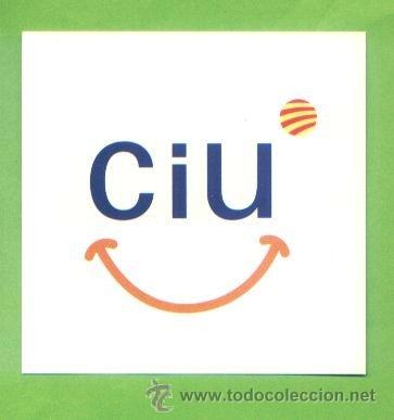 Pegatinas de colecci&oacute;n: PEGATINA ADHESIVO CIU CONVERGENCIA I UNIO. APROX. 8 X 8 CM. POLITICA.